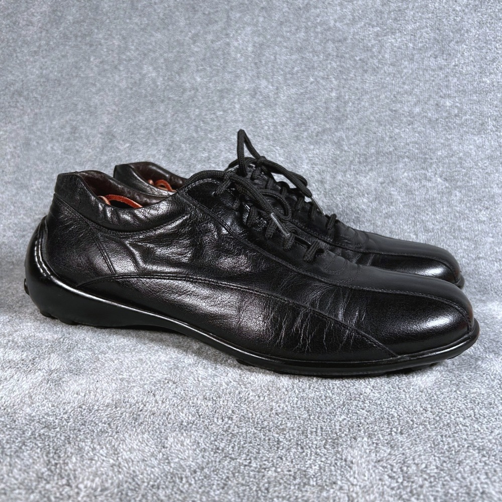 To Boot New York Driving Sneakers Adam Derrick Black Leather Made in Italy 11